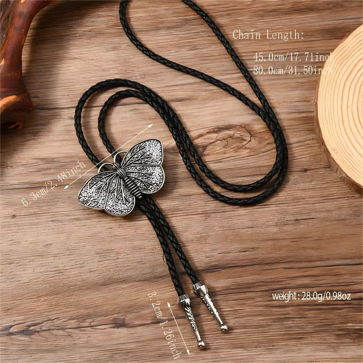 Collier de Costume de mascarade de papillon occidental, cravate Bolo