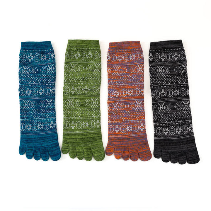 Chaussettes à cinq doigts pour hommes, style vintage
