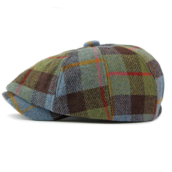 Béret de gavroche en tweed de laine synthétique