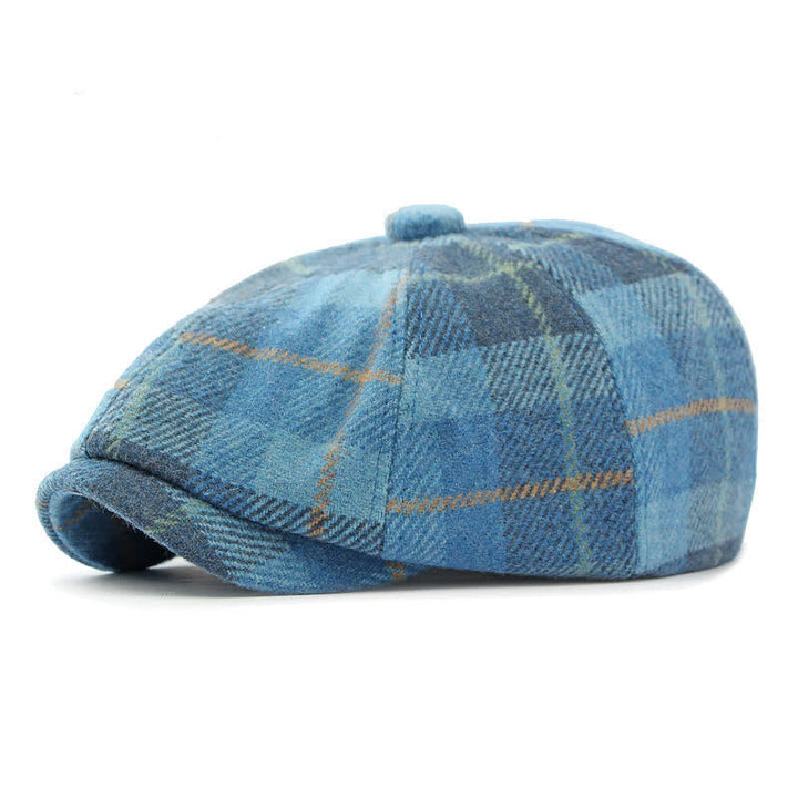 Béret de gavroche en tweed de laine synthétique
