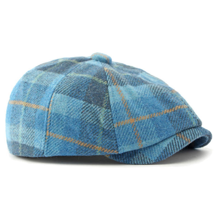 Béret de gavroche en tweed de laine synthétique