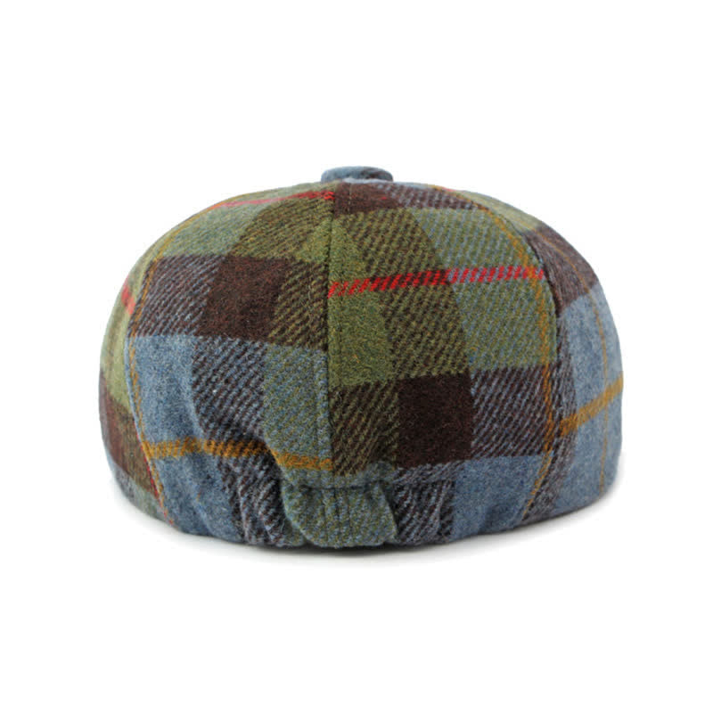 Béret de gavroche en tweed de laine synthétique