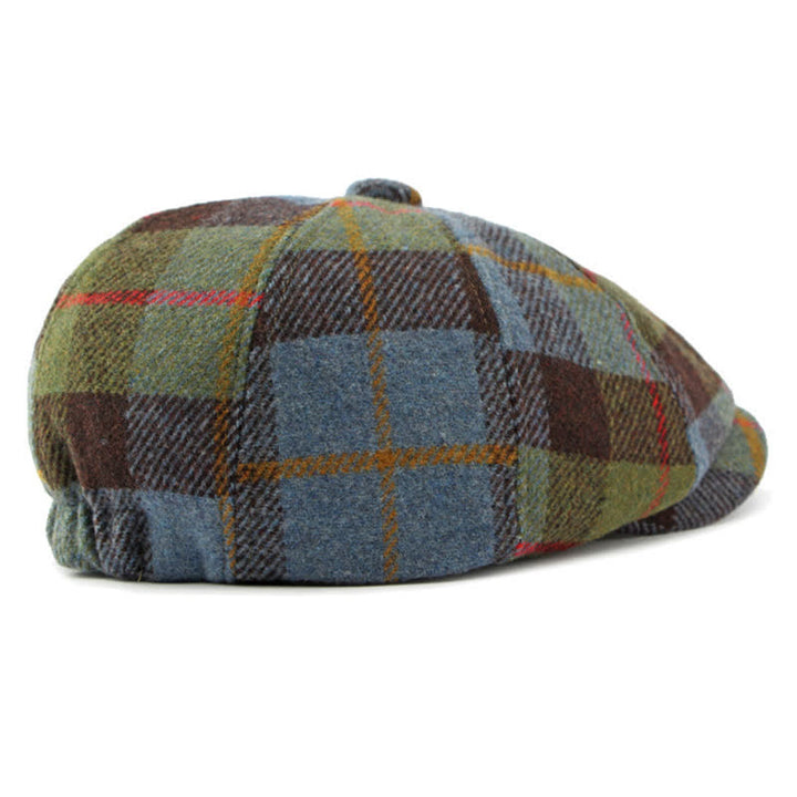 Béret de gavroche en tweed de laine synthétique