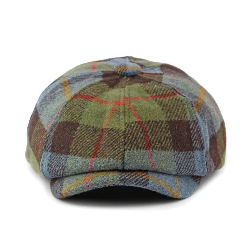 Béret de gavroche en tweed de laine synthétique