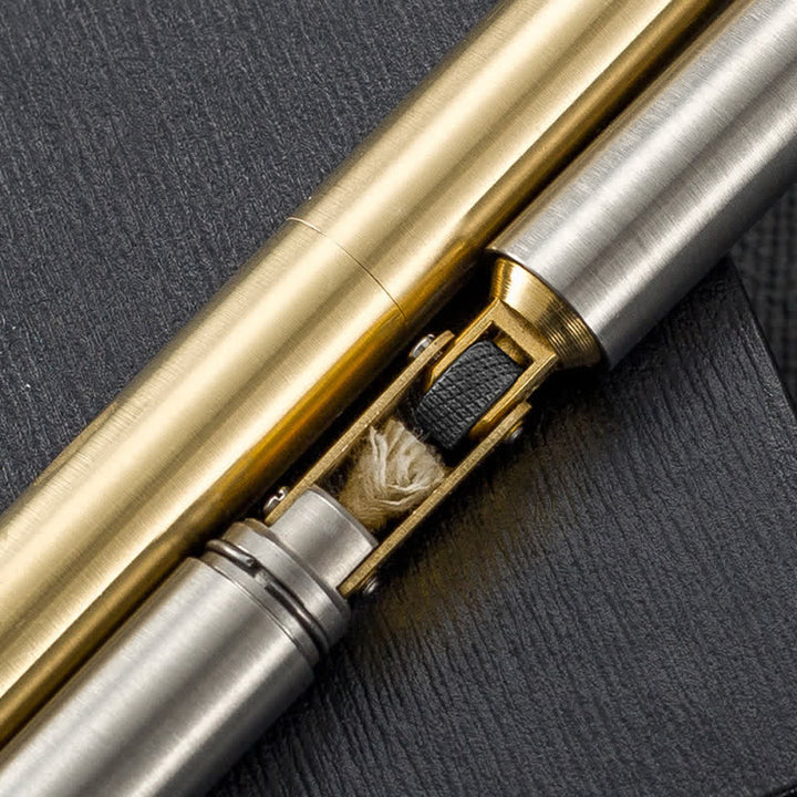 Briquet à pétrole rechargeable pliable cylindrique Nunchaku