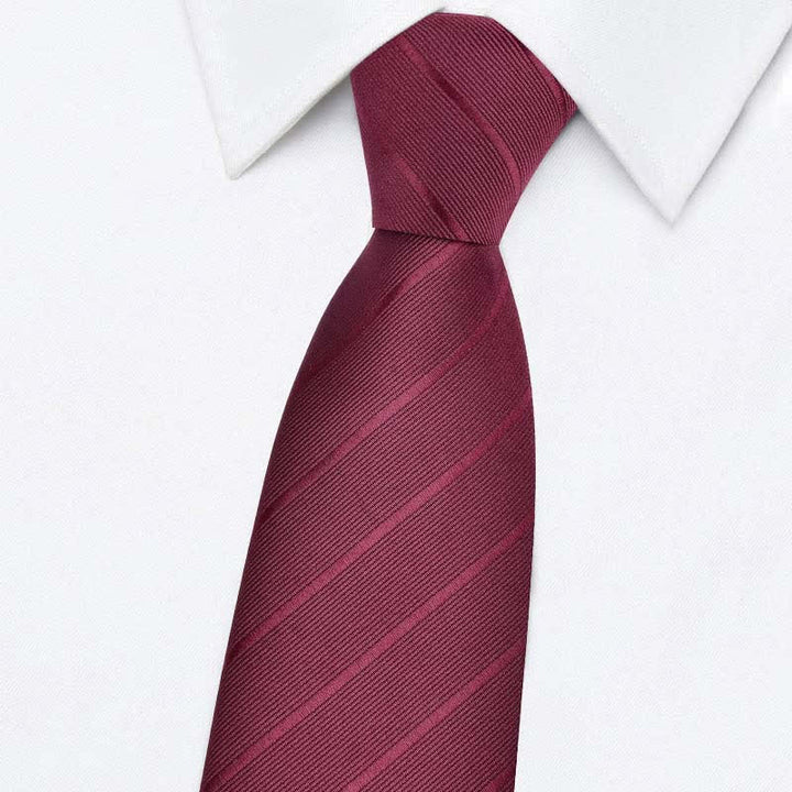Lot de 5 cravates en sergé pour homme avec broche rose et nœud papillon, coffret cadeau
