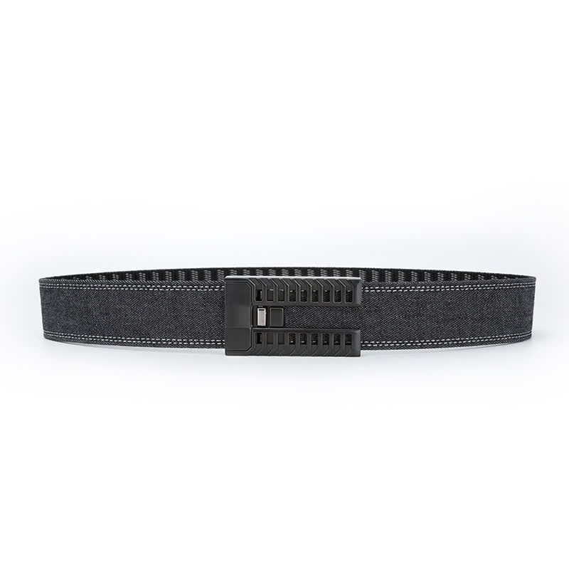 Ceinture en tissu denim à boucle automatique réglable pour homme
