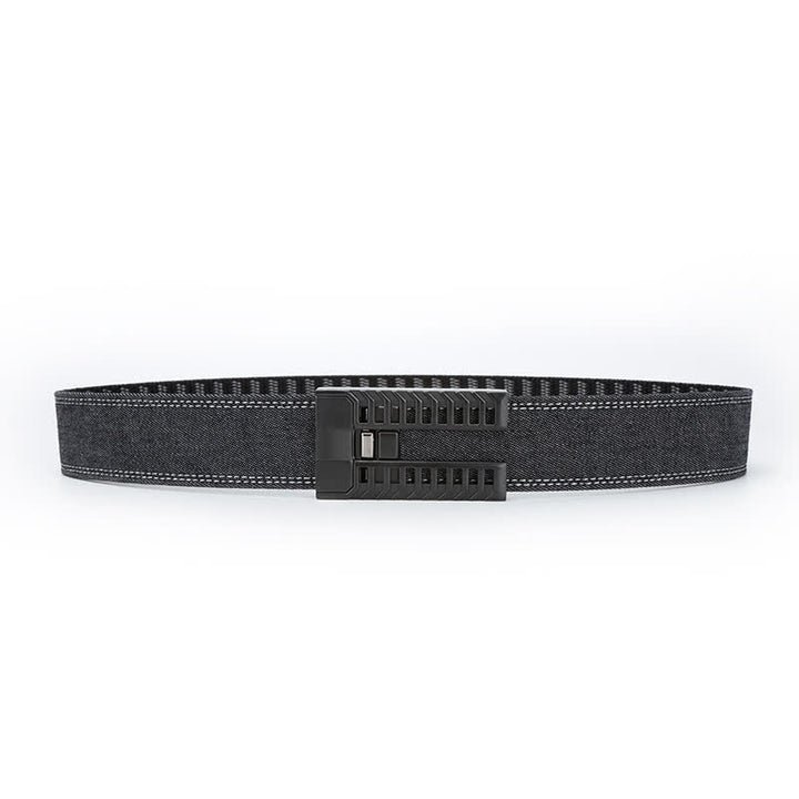 Ceinture en tissu denim à boucle automatique réglable pour homme