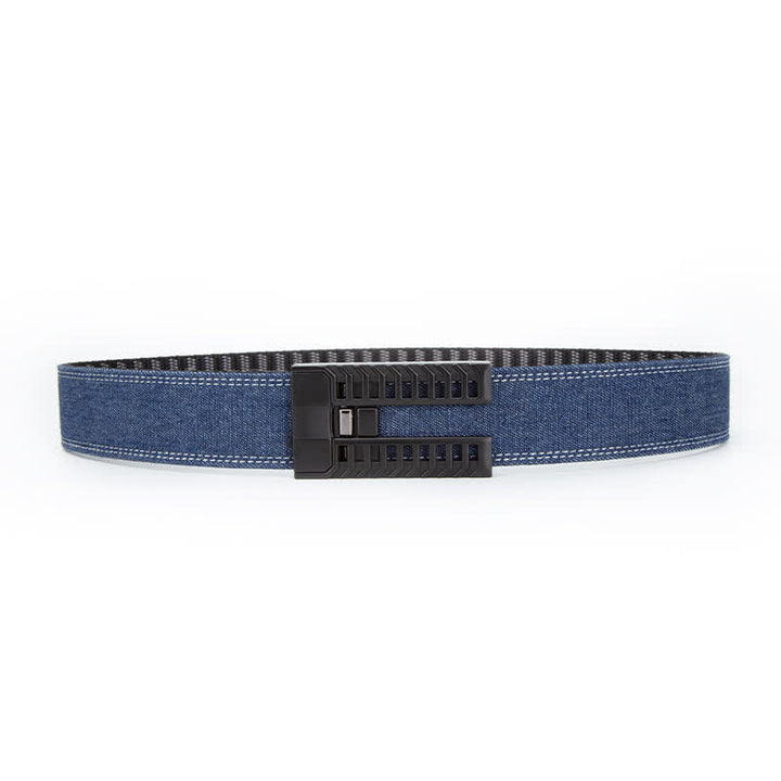 Ceinture en tissu denim à boucle automatique réglable pour homme