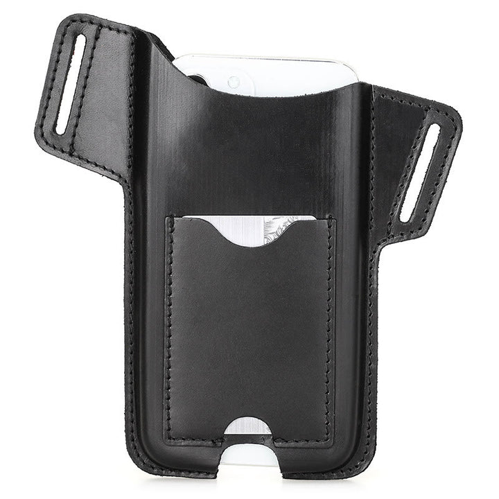 Étui de téléphone portable polyvalent en cuir avec ceinture à suspendre