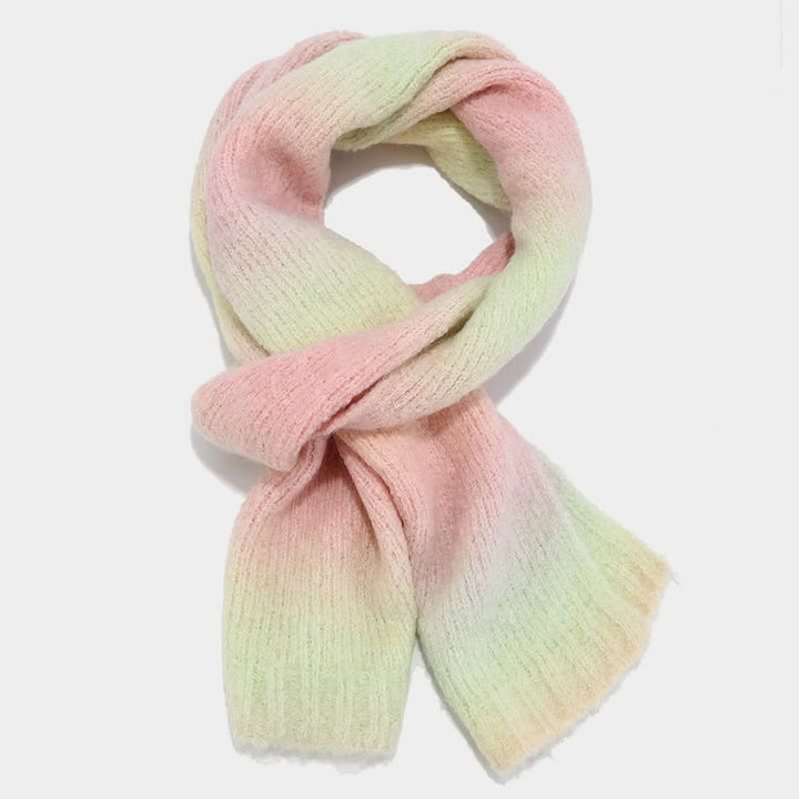 Lot de 3 bonnets, écharpes et gants tricotés en boule de fourrure colorée teintée unisexe