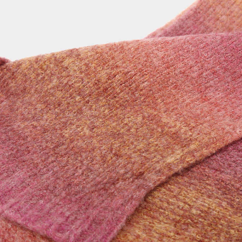 Lot de 3 bonnets, écharpes et gants tricotés en boule de fourrure colorée teintée unisexe