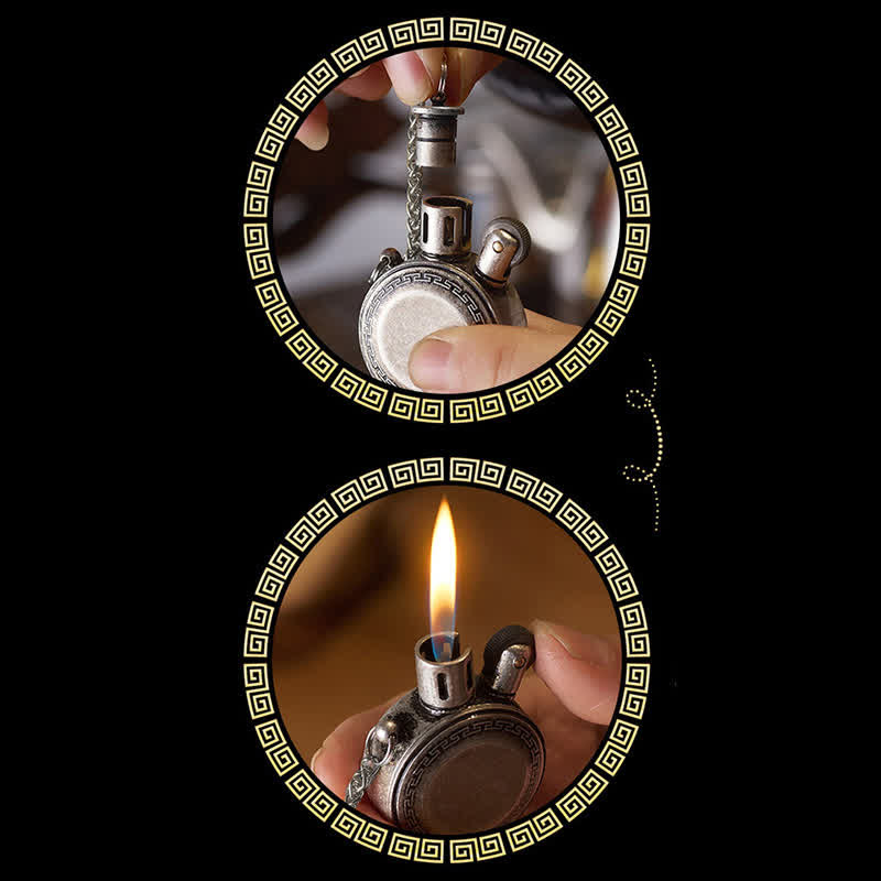 Briquet à huile rechargeable antique vintage Rougn