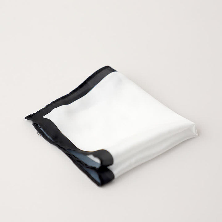 Pochette de costume de mariage blanche et colorée pour homme