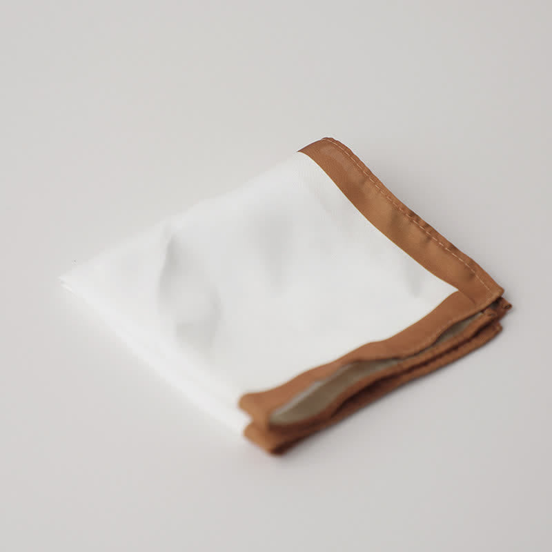 Pochette de costume de mariage blanche et colorée pour homme