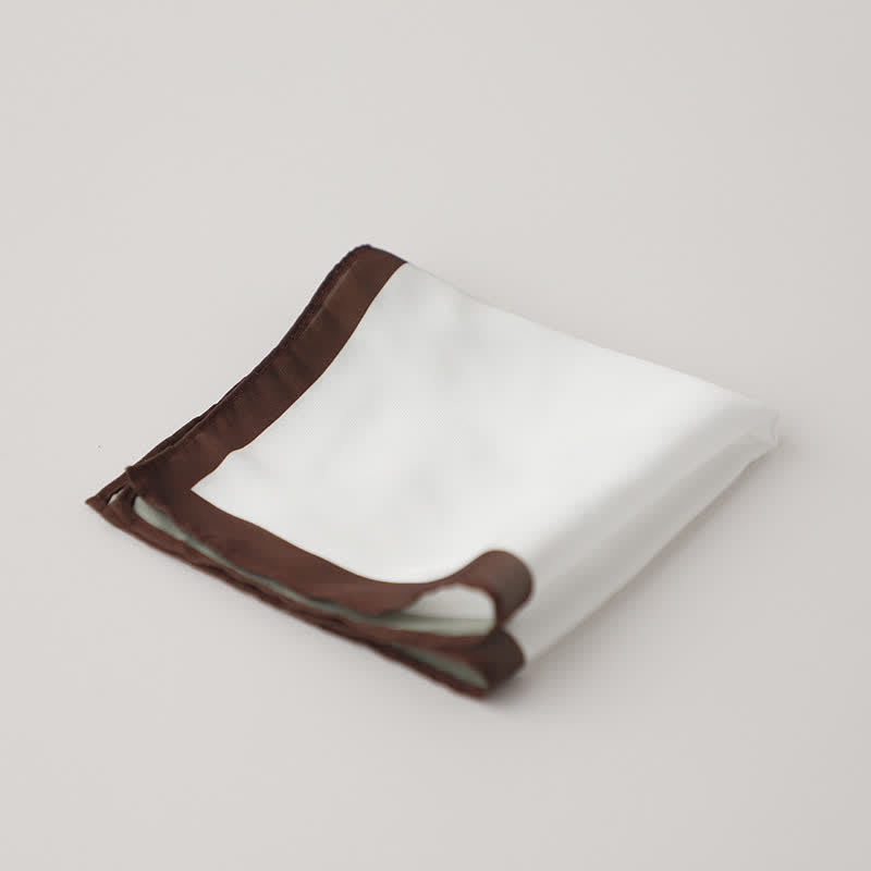 Pochette de costume de mariage blanche et colorée pour homme