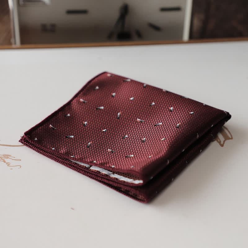 Pochette de costume élégante à motif floral rétro pour homme