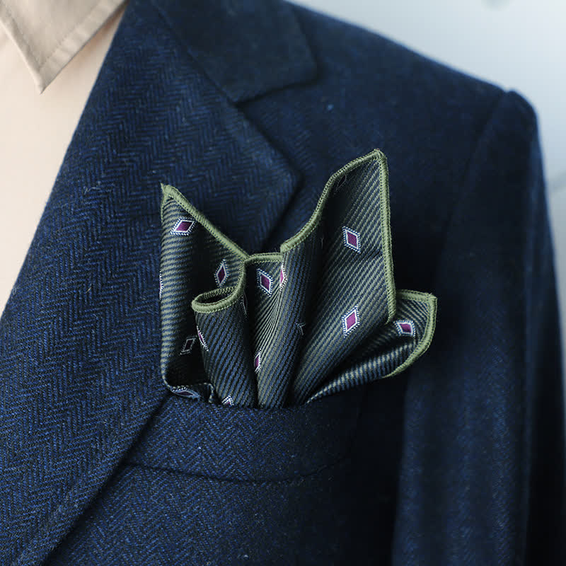 Magnifique pochette à pois rayée pour homme