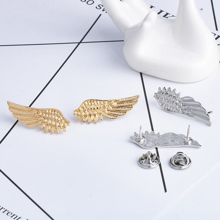 Broche Ailes Rétro Or Argent Accessoires Chemise