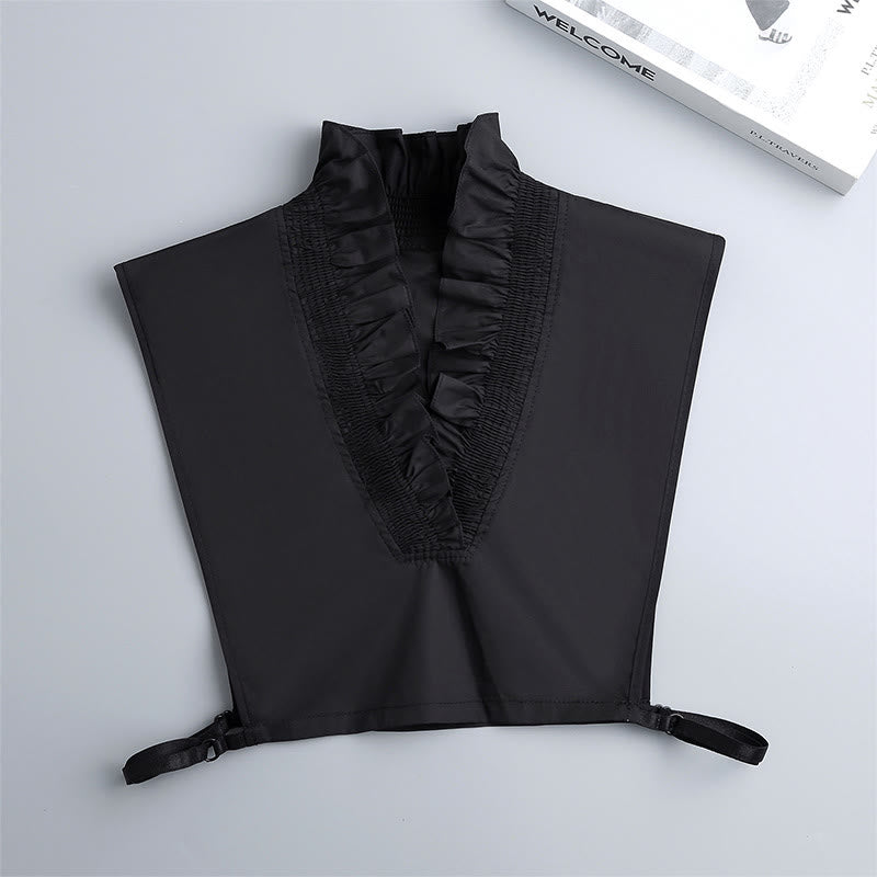 Chemise à col en V amovible pour femme