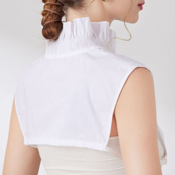 Chemise à col en V amovible pour femme
