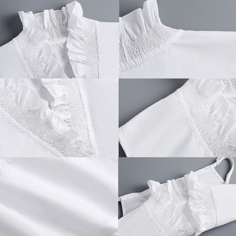 Chemise à col en V amovible pour femme