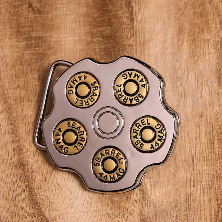 Boucle de ceinture en cuir de cow-boy western DIY 3D Bullet Wheel