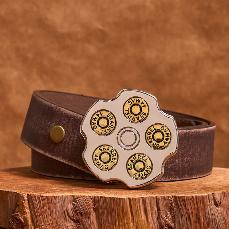 Boucle de ceinture en cuir de cow-boy western DIY 3D Bullet Wheel