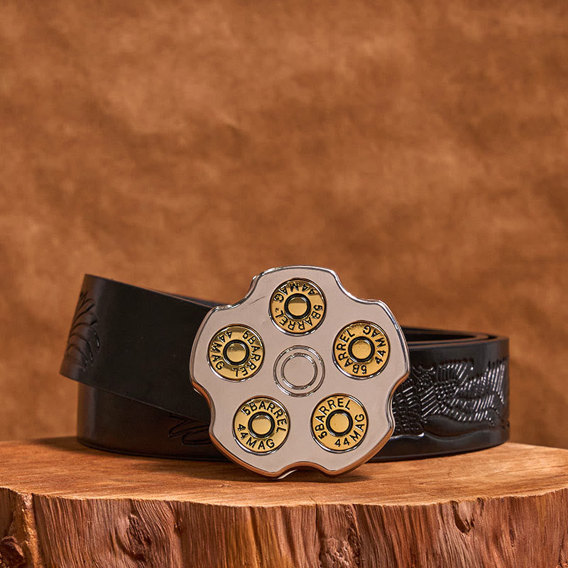 Boucle de ceinture en cuir de cow-boy western DIY 3D Bullet Wheel