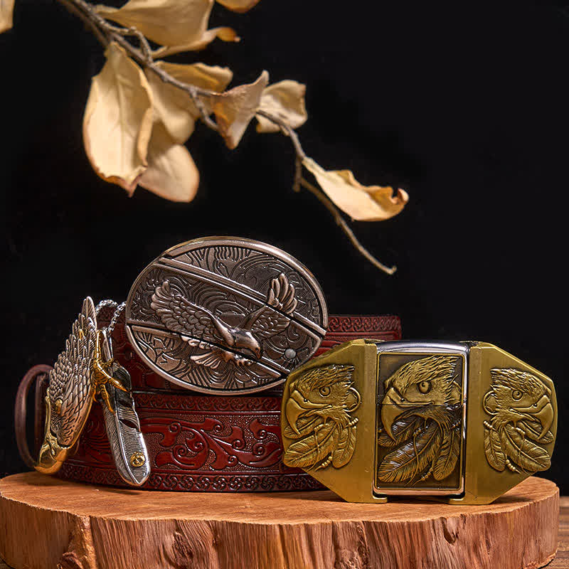 Ensemble de boucles de ceinture, couteau caché, briquet et pendentif caché Eagle DIY