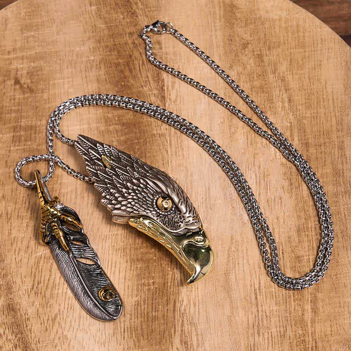 Ensemble de boucles de ceinture, couteau caché, briquet et pendentif caché Eagle DIY