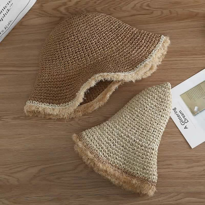 Chapeau de paille pliable et souple pour femme, chapeau de printemps et d'été