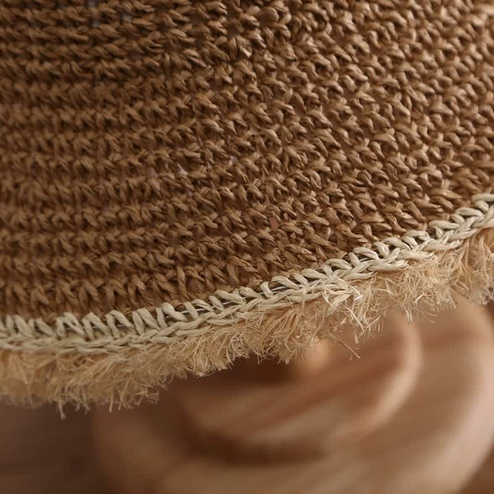 Chapeau de paille pliable et souple pour femme, chapeau de printemps et d'été