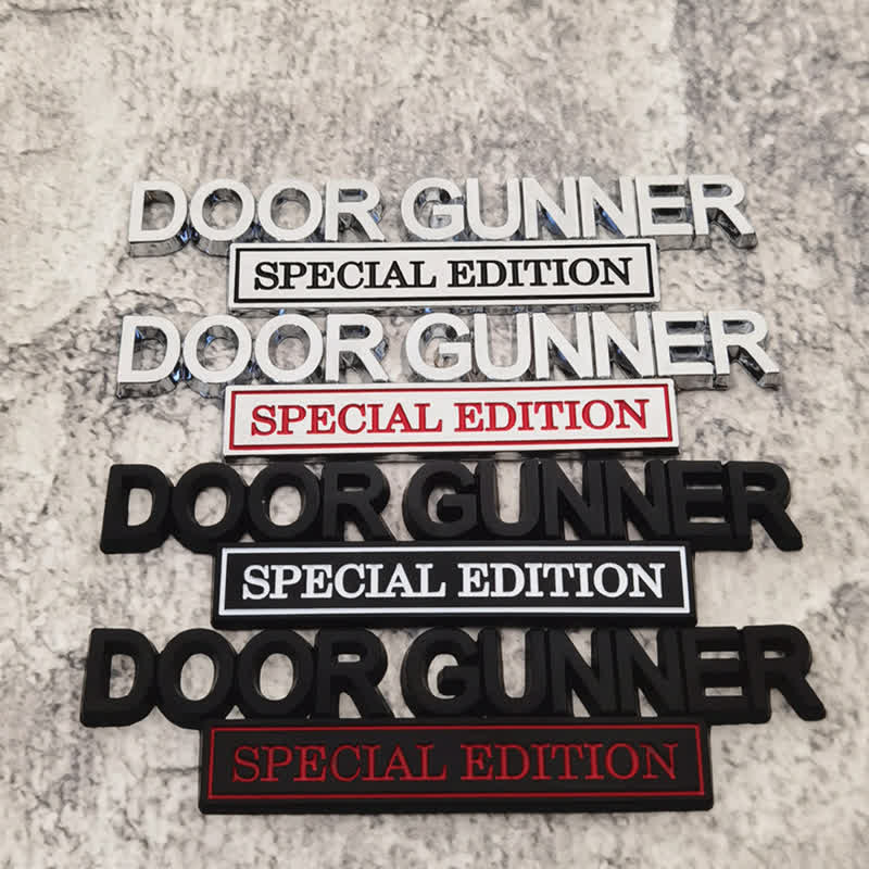 Badge autocollant en métal pour voiture DOOR GUNNER EDITION SPÉCIALE