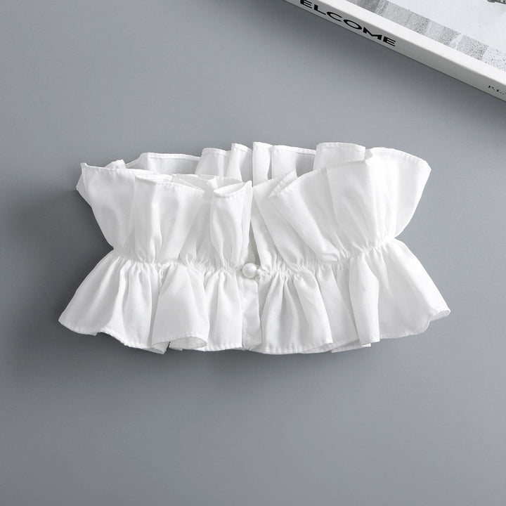 Chemise à col plissé et faux col amovible