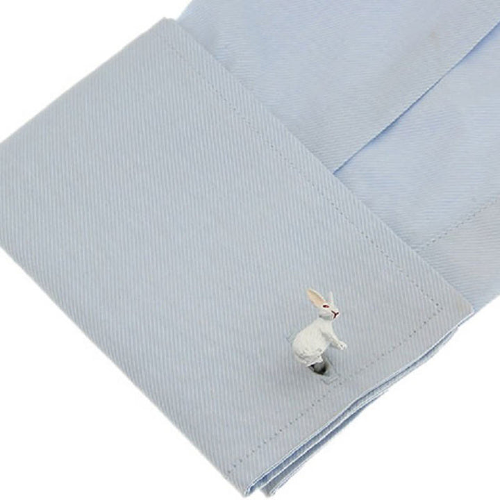 Lot de 1 paire de couvre-boutons de manchette pour homme en forme de lapin mignon