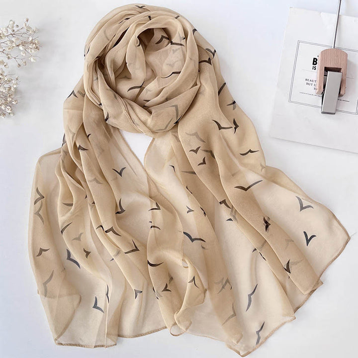 Écharpe de plage en mousseline de soie douce pour femme, motif floral, protection solaire