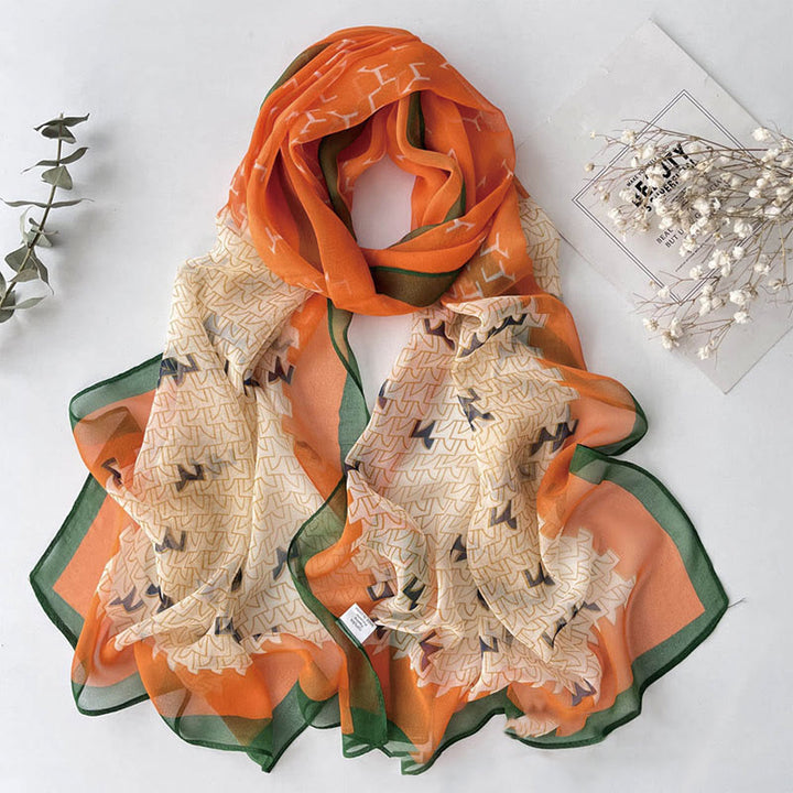 Écharpe de plage en mousseline de soie douce pour femme, motif floral, protection solaire