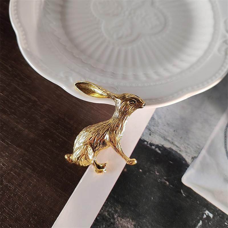 Broche baroque en forme d'ange et de lapin doré Accessoires pour chemises