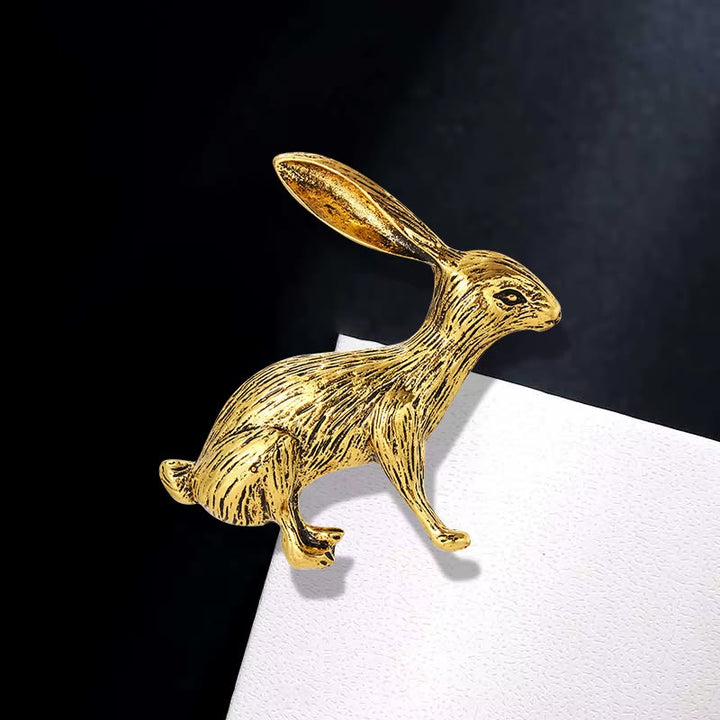 Broche baroque en forme d'ange et de lapin doré Accessoires pour chemises