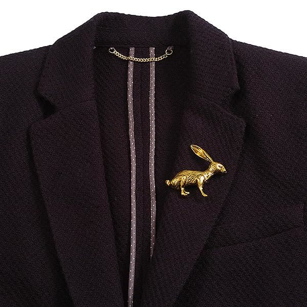 Broche baroque en forme d'ange et de lapin doré Accessoires pour chemises