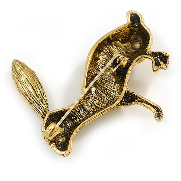 Broche baroque en forme d'ange et de lapin doré Accessoires pour chemises