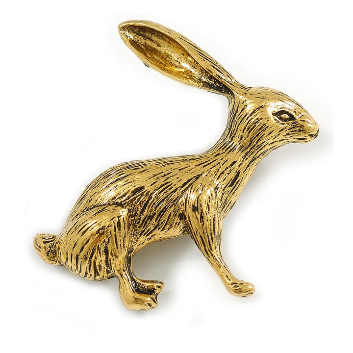 Broche baroque en forme d'ange et de lapin doré Accessoires pour chemises