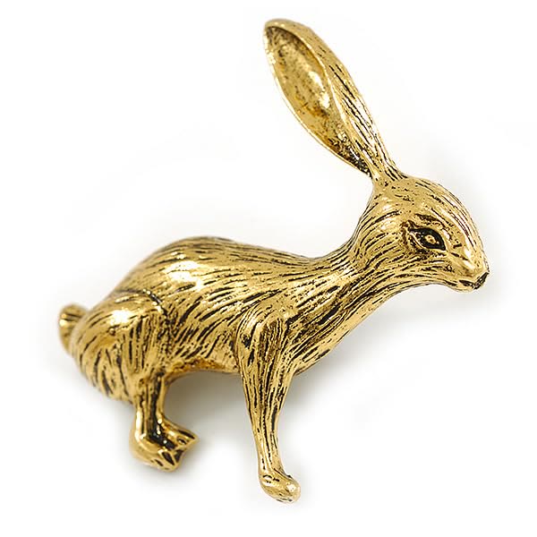 Broche baroque en forme d'ange et de lapin doré Accessoires pour chemises