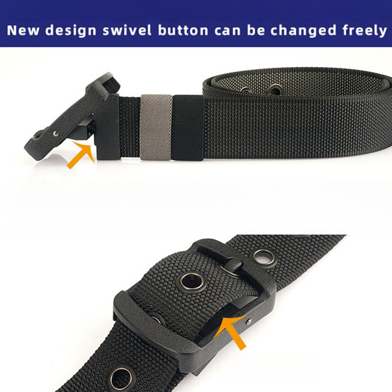 Ceinture à boucle rotative pour homme Ceinture réversible en nylon