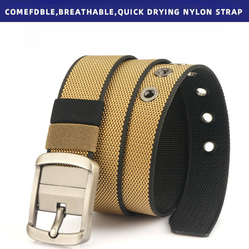 Ceinture à boucle rotative en alliage pour homme Ceinture militaire réversible