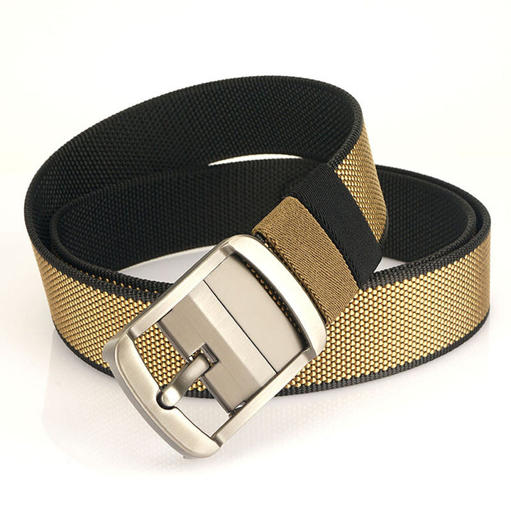 Ceinture à boucle rotative pour homme Ceinture réversible en nylon