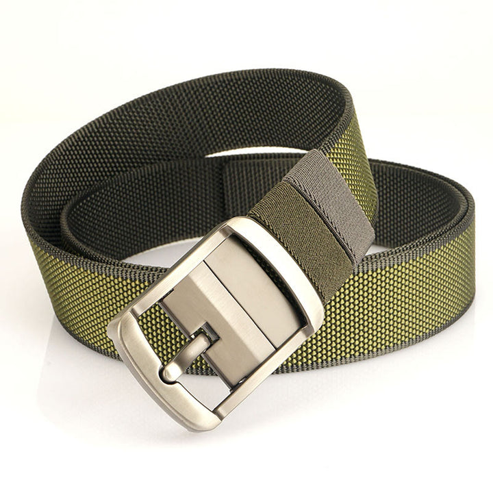 Ceinture à boucle rotative pour homme Ceinture réversible en nylon