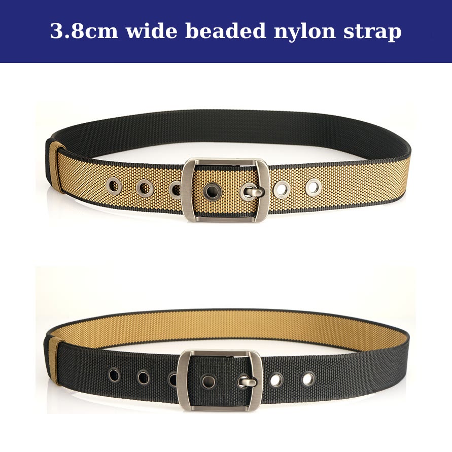 Ceinture à boucle rotative pour homme Ceinture réversible en nylon