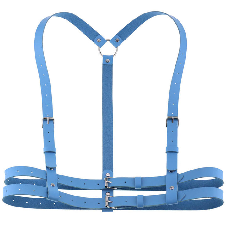 Ceinture corset à sangle punk Ceinture à chaîne en cuir pour femme